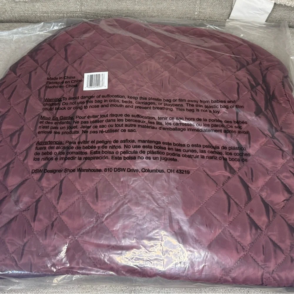 Quilted Burgundy Women's Bag - Picture 7 of 7